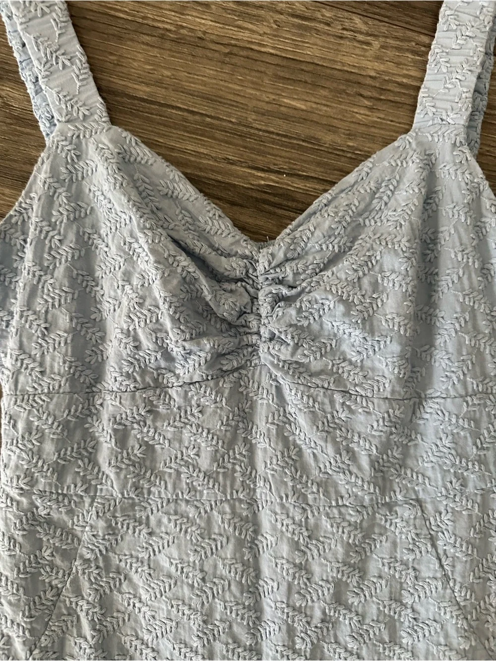 MINKPINK Pale Blue Ruched Meda Mini Dress